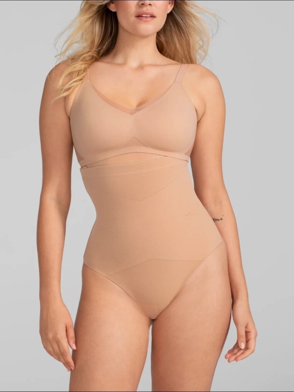 Honeylove Superpower Thong Shapewear 1X SAND NUDE NWT